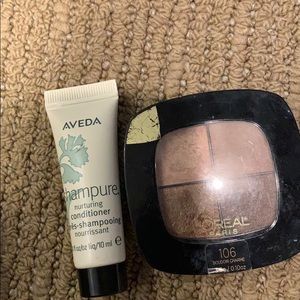 Eyeshadow and shampoo